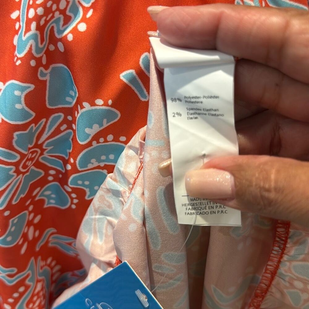 Cupshe Orange and Teal Cut out back strappy Sleeveless Maxi Sundress - Picture 8 of 11